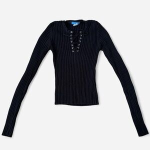 Vintage dELiA*s Lace-Up Knit Top